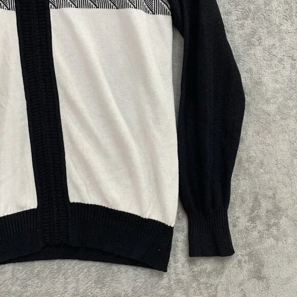 Sean John Jacket Mens XL Jacquard Zip-Up Cardigan Sweater Casual Preppy Knit - Picture 5 of 11